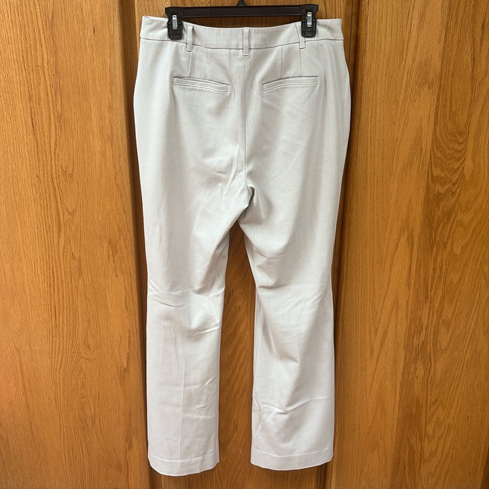 White House Black Market The Boot Herringbone Suiting Pants Scone Ivory 10 - Picture 5 of 8